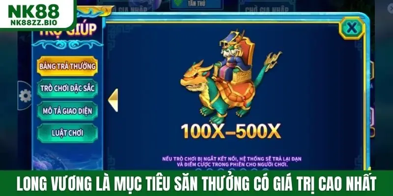 Long Vương là mục tiêu săn thưởng có giá trị cao nhất