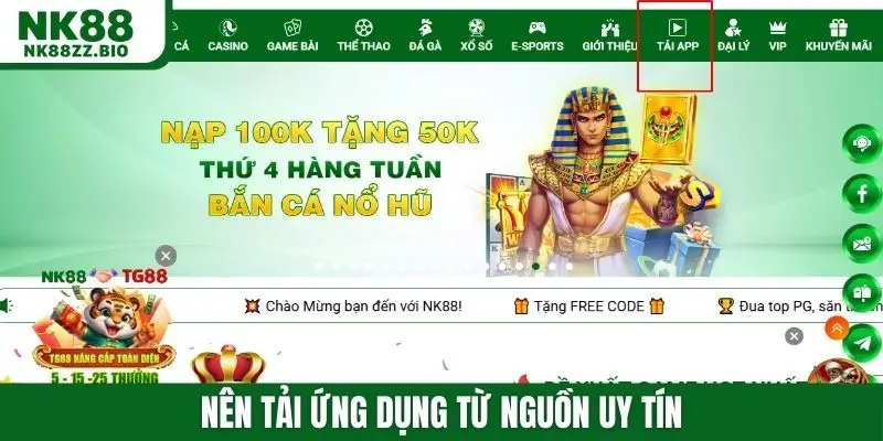Nên tải ứng dụng từ nguồn uy tín