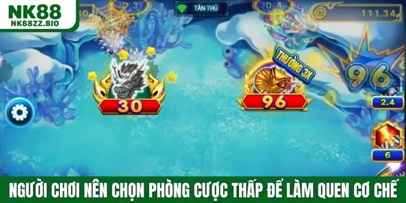 Người chơi nên chọn phòng cược thấp để làm quen cơ chế